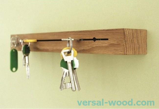 drveni držač za ključeve