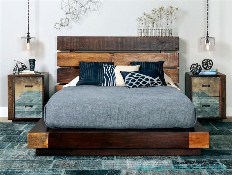 съвременно дървено легло