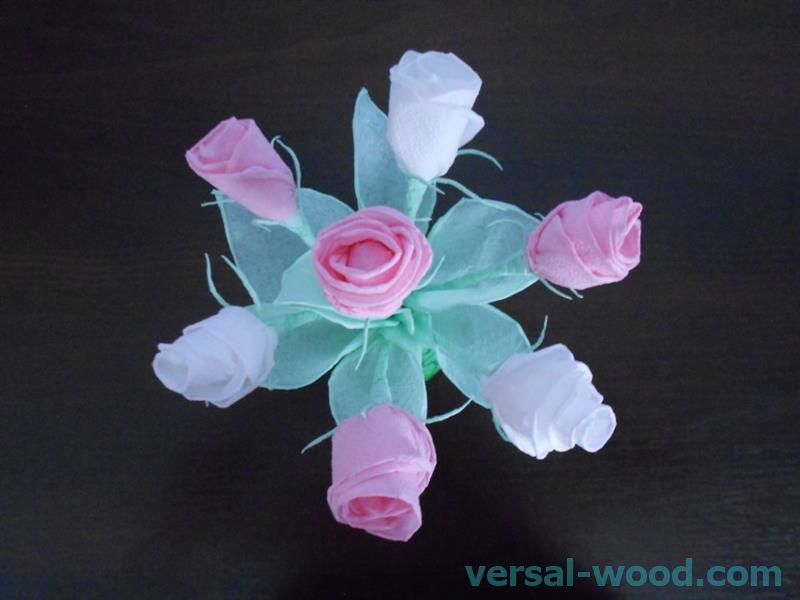 ideje za fotografije ruža u obliku salvete
