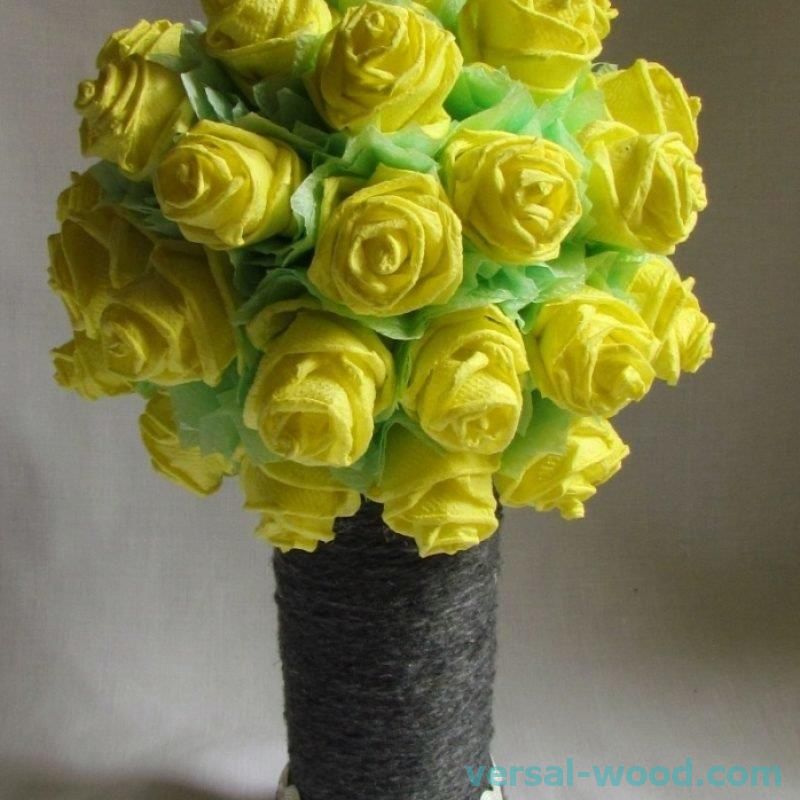 ideje za dekor od salvete od ruža