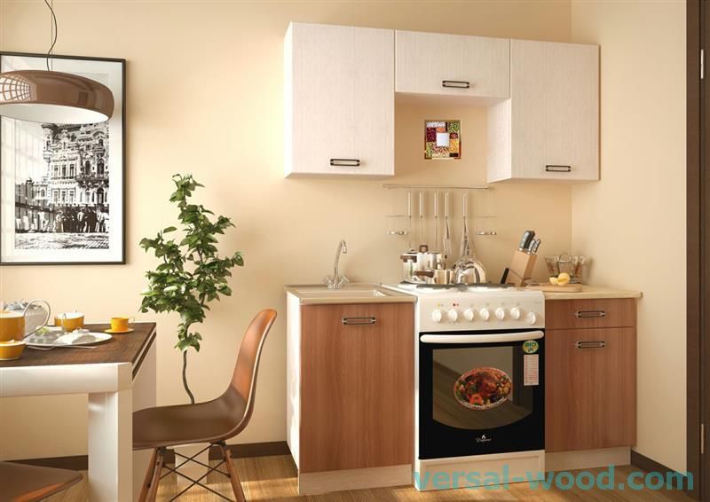 Кухненски комплект за малка кухня: избор на дизайн от 75 снимки на идеи ...