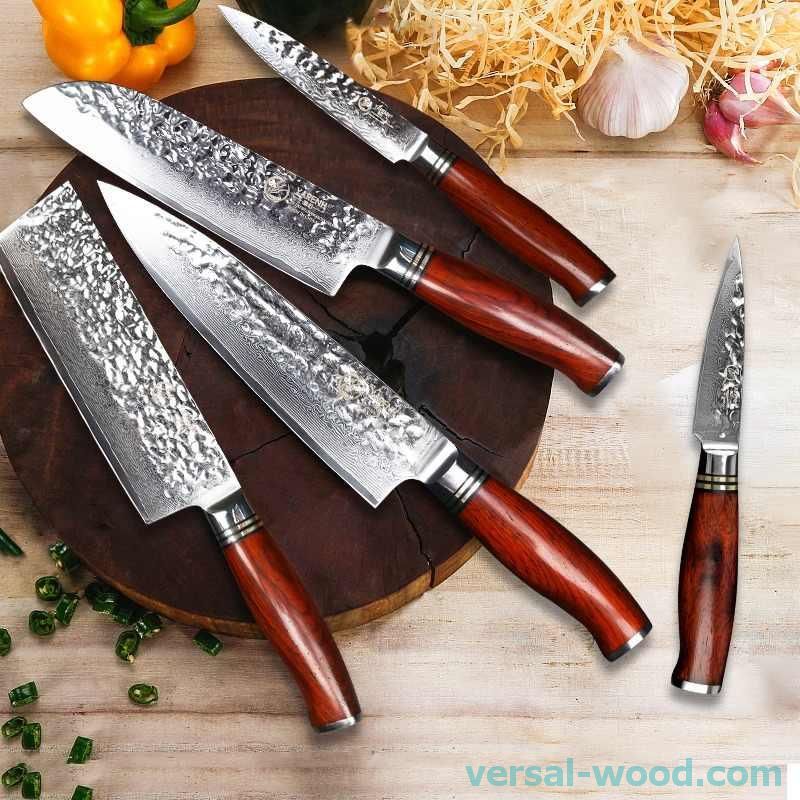 Fotografija dizajnirana noževa od čelika iz Damaska