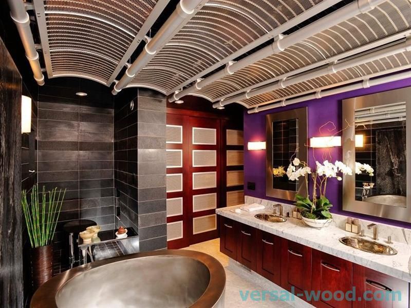 Neobičan dizajn stropa u kupaonici s aluminijskim rešetkama
