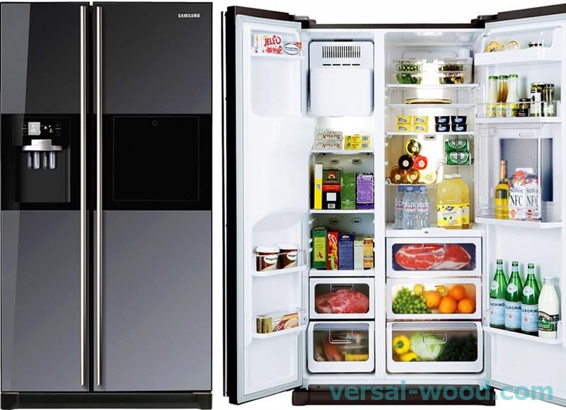 Холодильники Side-by-Side від компанії Samsung мають висоту від 170 до 215 см