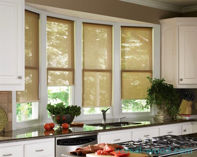 Рулонні штори знаходяться в більш низької цінової категорії і вважаються бюджетним варіантам декору вікон