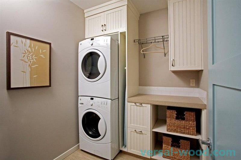 Вбудовувані пральні машини можна підібрати і під меблі в передпокої