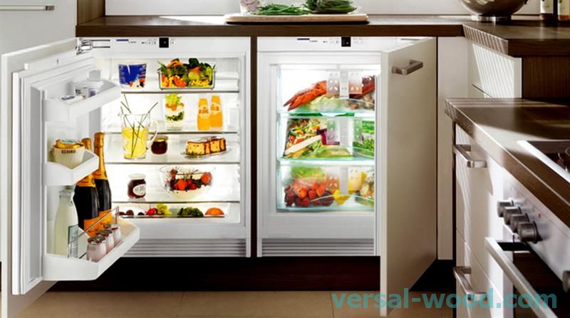 На ринку можна зустріти варіанти маленьких side-by-side холодильників під стільницю