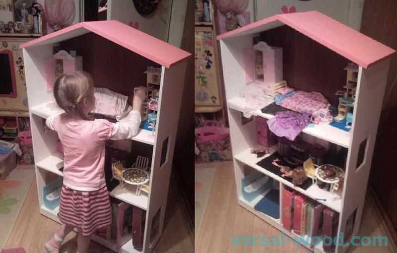 Къщата за кукли трябва да е точно над вашето дете