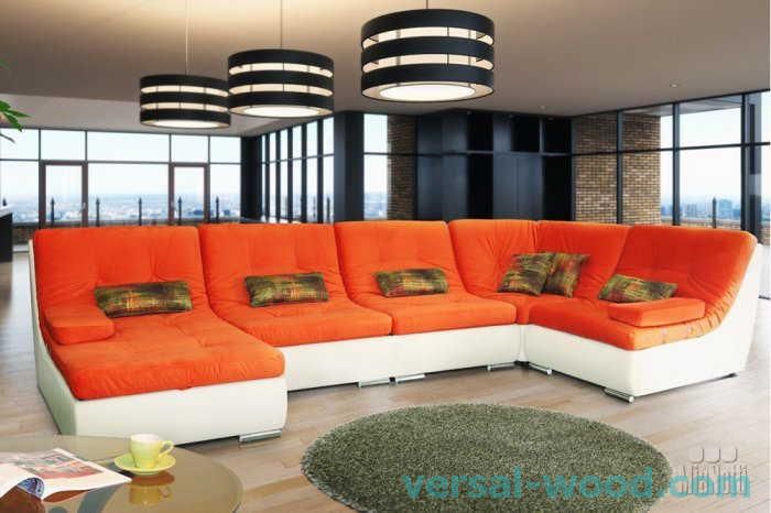 Модульний кутовий диван складається з трьох і більше окремих частин