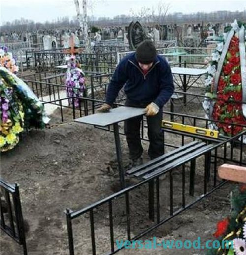 Как да направите маса и пейка в гробището със собствените си ръце